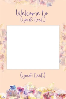 Pastel Floral 037 Selfie Frame Small - 90cm X 60cm