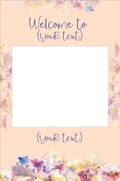 Pastel Floral 037 Selfie Frame Small - 90cm X 60cm