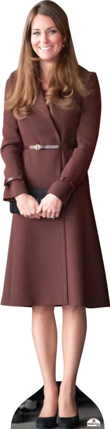 Kate Middleton Brown Coat 461 Celebrity Cutout