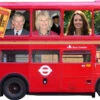London Double Decker Red Bus Cardboard Cutout