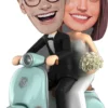 Just Married Couple With Custom Cartoon Head Cutout