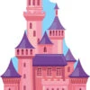 Pink And Purple Castle 500 Cardboard Cutout -Lifesize Cutouts Shop Pink and Purple Castle 500 ref