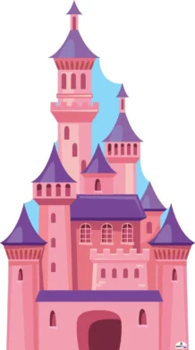 Pink And Purple Castle 500 Cardboard Cutout