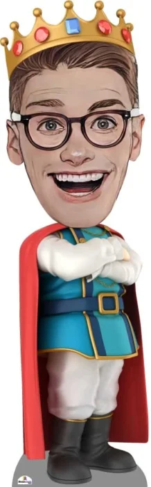 Prince With Custom Cartoon Head Cutout