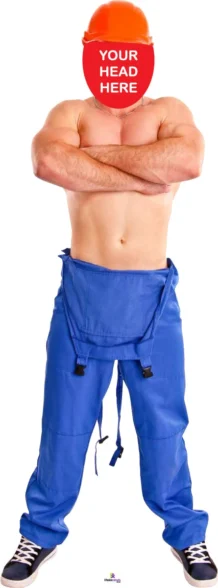 Topless Tradie 772 Head Swap Cardboard Cutout