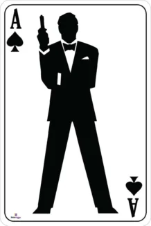 Ace Of Spades Bond Silhouette Playing Card Cutout Small