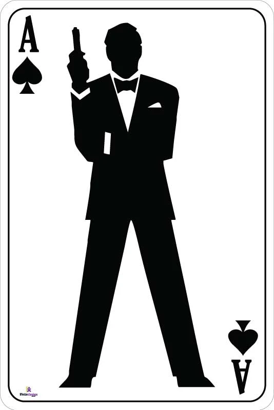 Ace Of Spades Bond Silhouette Playing Card Cutout - Large 3 Ace Of Spades Bond Silhouette Playing Card Cutout - Large