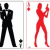 Aces Silhouette Playing Card Small Cardboard Cutout Package