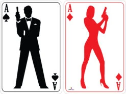 Aces Silhouette Playing Card Small Cardboard Cutout Package