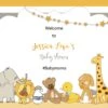 Animals Baby Shower 380 Welcome Board Small - 90cm X 60cm -Lifesize Cutouts Shop animals baby shower 380 ref