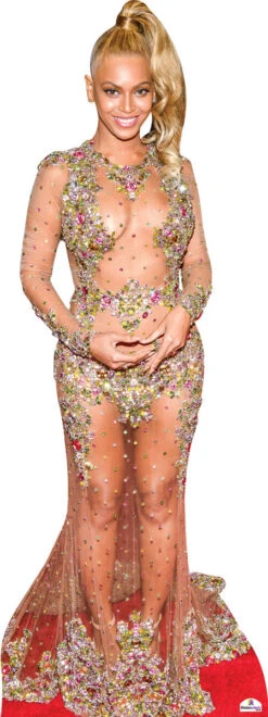 Beyonce In Sequin Dress 064 Celebrity Cutout