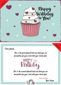 Giant Greeting Card Birthday 014 -Lifesize Cutouts Shop birthday cupcake landscape