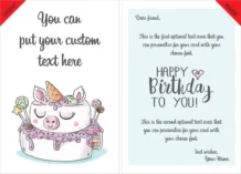 Giant Greeting Card Birthday 001 -Lifesize Cutouts Shop birthday unicorn cake