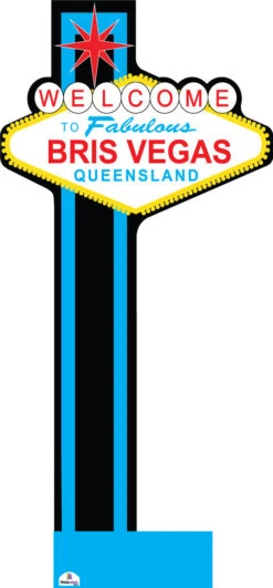 Welcome To Bris Vegas Sign Cardboard Cutout