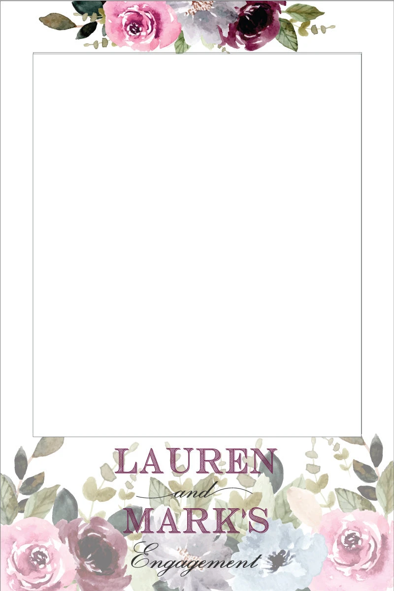 Burgundy Pink Floral 325 Selfie Frame - 90cm X 60cm 3 Burgundy Pink Floral 325 Selfie Frame - 90cm X 60cm