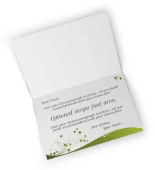 Giant Greeting Card Blank 012 -Lifesize Cutouts Shop card template 828 landscape inside green floral butterflies