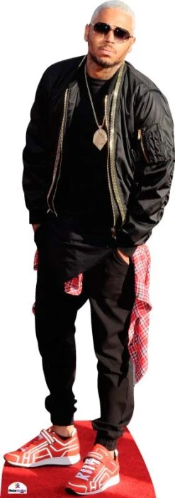 Chris Brown In Casual Jacket 368 Celebrity Cutout