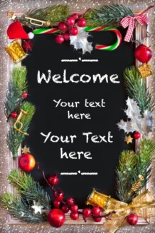 Christmas Welcome Sign 280 90cm X 60cm