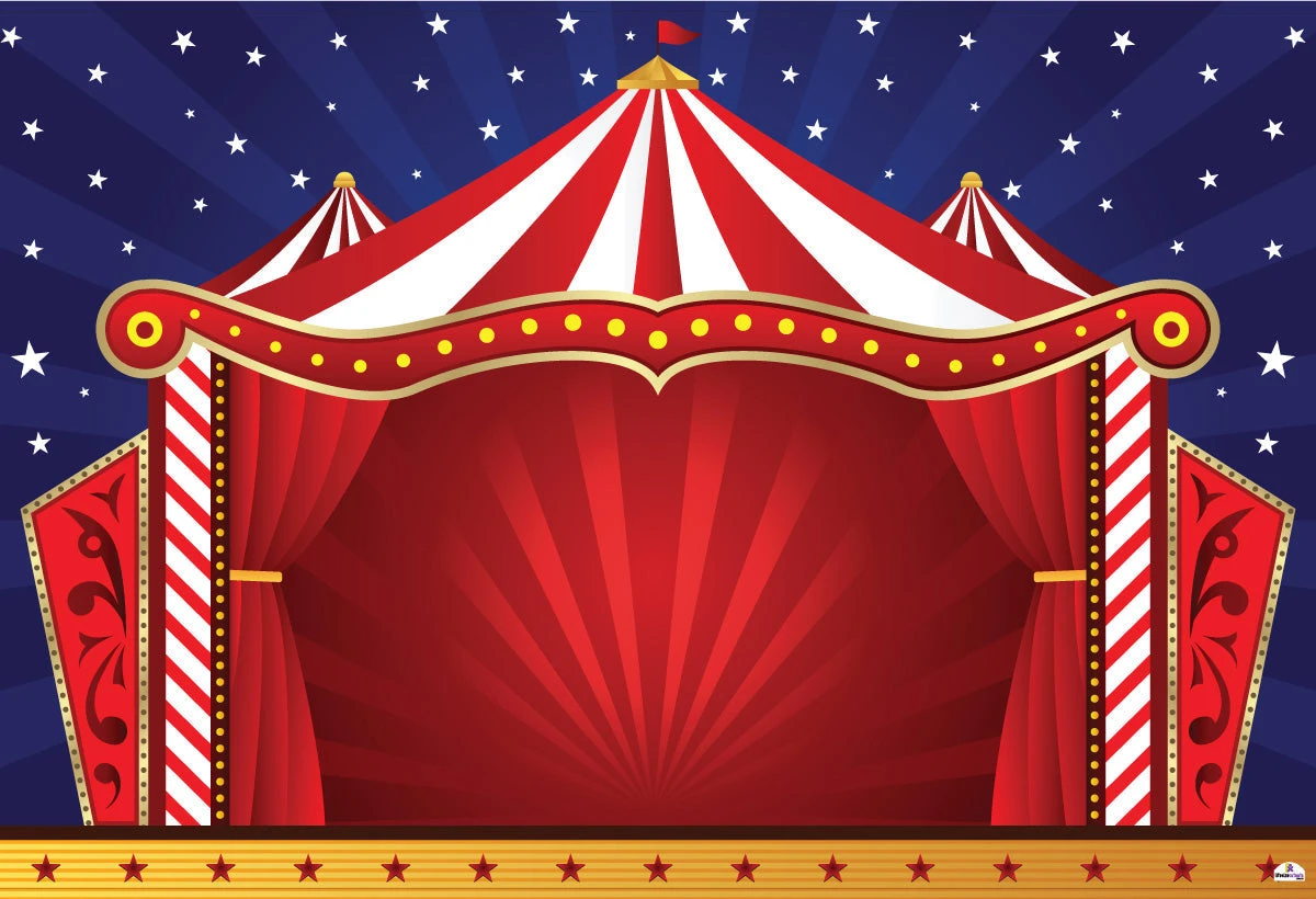 Circus Tent 279 Backdrop Banner - 2m H X 3m W Approx 3 Circus Tent 279 Backdrop Banner - 2m H X 3m W Approx