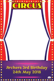 Circus Theme Selfie Frame Small - 90cm X 60cm