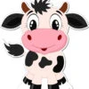 Cute Cow 285 Cardboard Cutout - 75cm -Lifesize Cutouts Shop cow vector 285 75cm ref