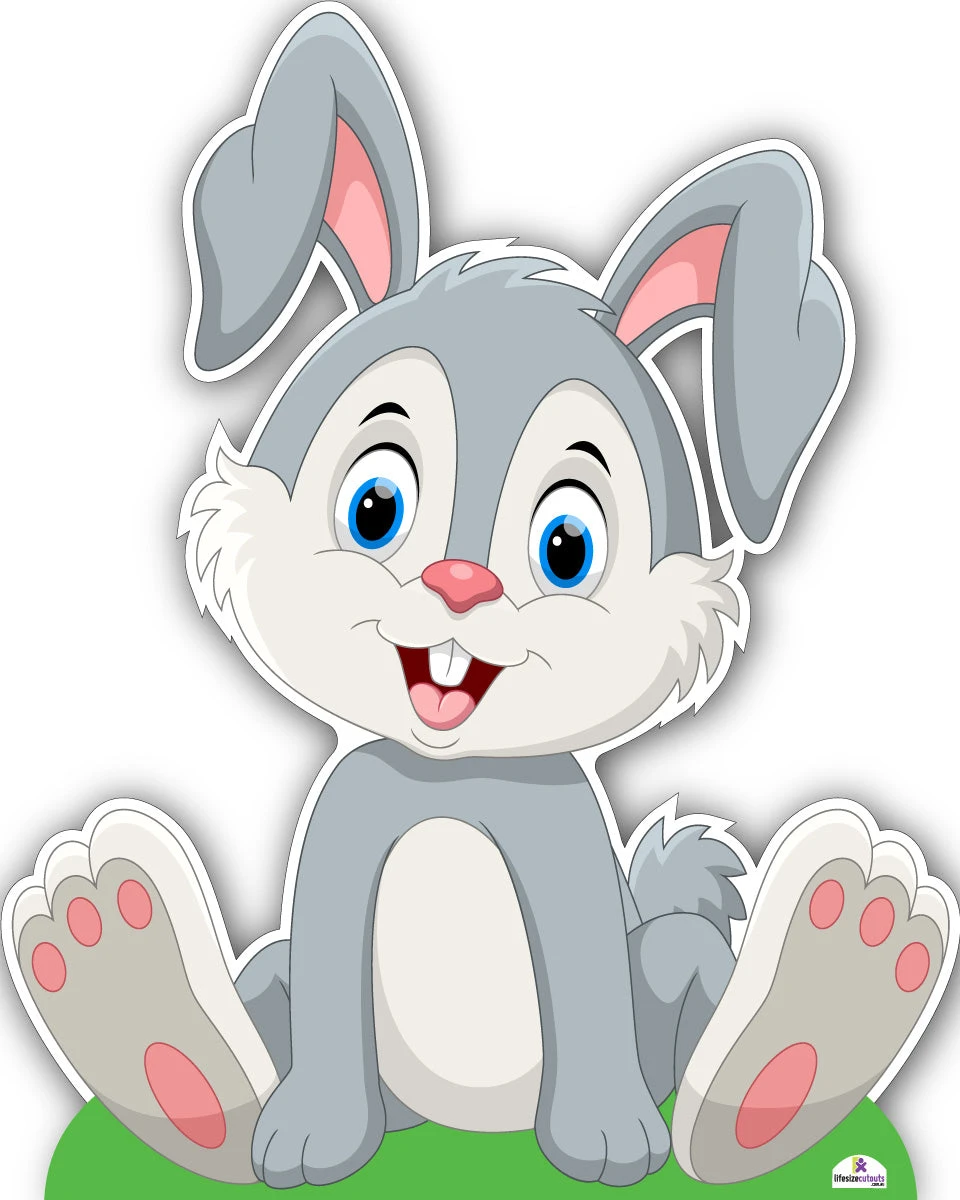 Cute Bunny Sitting 460 Cardboard Cutout 3 Cute Bunny Sitting 460 Cardboard Cutout