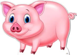 Cute Pig 928 Cardboard Cutout - 50cm X 70cm