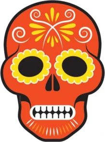 Day Of The Dead Large Mask Cardboard Cutout 001