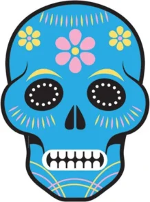 Day Of The Dead Large Mask Cardboard Cutout 002