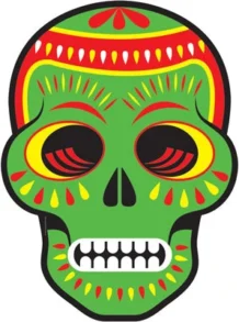 Day Of The Dead Large Mask Cardboard Cutout 003