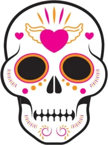 Day Of The Dead Large Mask Cardboard Cutout 004