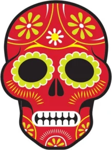 Day Of The Dead Large Mask Cardboard Cutout 006