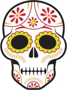 Day Of The Dead Large Mask Cardboard Cutout 008