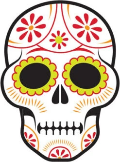 Day Of The Dead Large Mask Cardboard Cutout 008