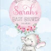 Elephant Baby Shower 312 Welcome Board Pink - 90cm X 60cm