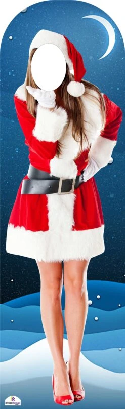 Female Santa Blowing Kisses Standin -Lifesize Cutouts Shop female santa standin
