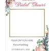 Floral Leaves Bridal Shower Selfie Frame Large - 115cm X 80cm