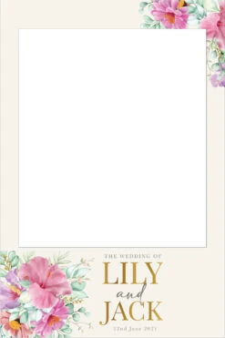Flora Pink & Gold 320 Selfie Frame - 90cm X 60cm