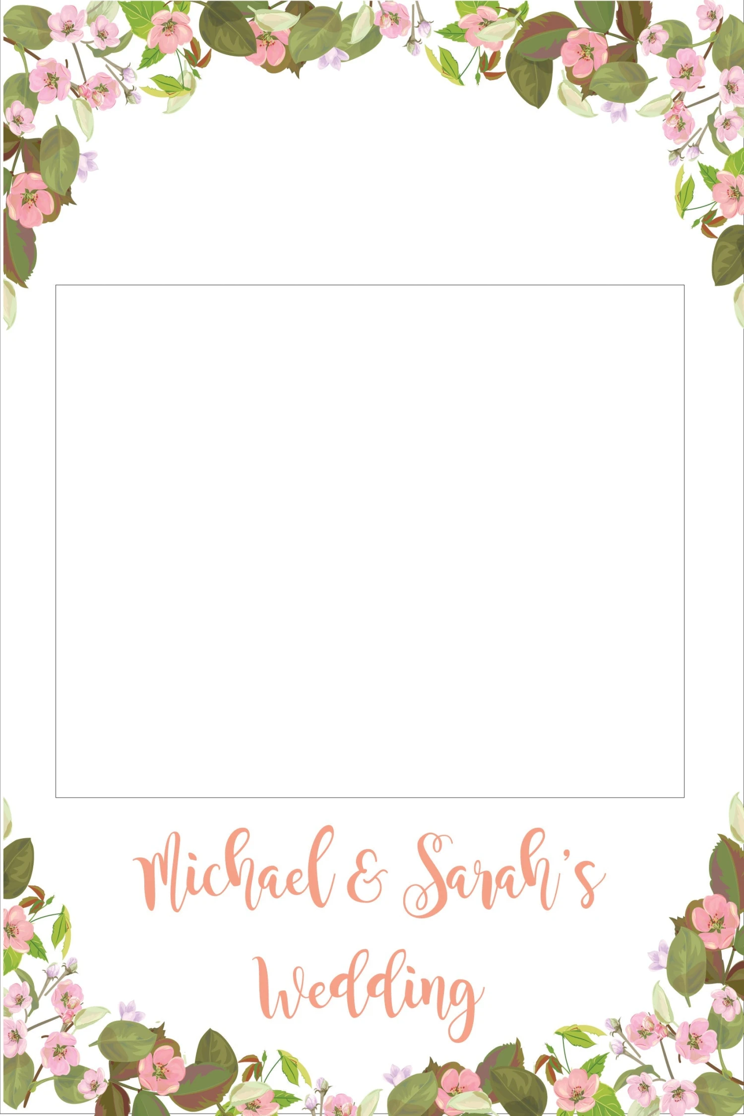 Flower Garden 001 Selfie Frame Large - 115cm X 80cm 3 Flower Garden 001 Selfie Frame Large - 115cm X 80cm