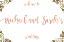 Flower Garden 001 Welcome Board - 90cm X 60cm