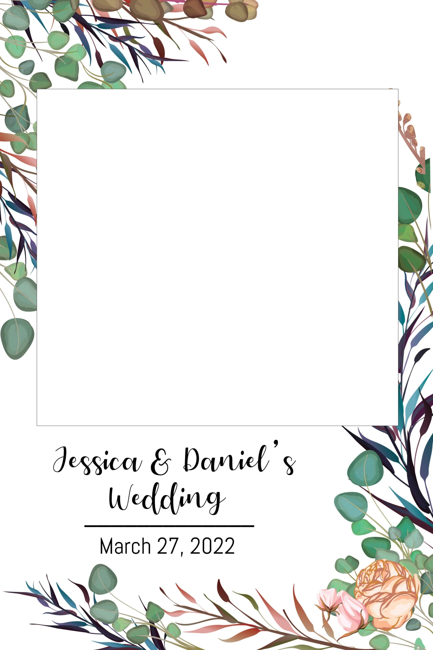 Flower Jungle 002 Selfie Frame Small - 90cm X 60cm 3 Flower Jungle 002 Selfie Frame Small - 90cm X 60cm