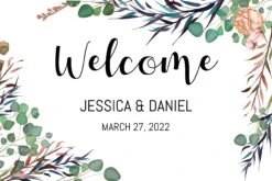 Flower Jungle 002 Welcome Board - 90cm X 60cm