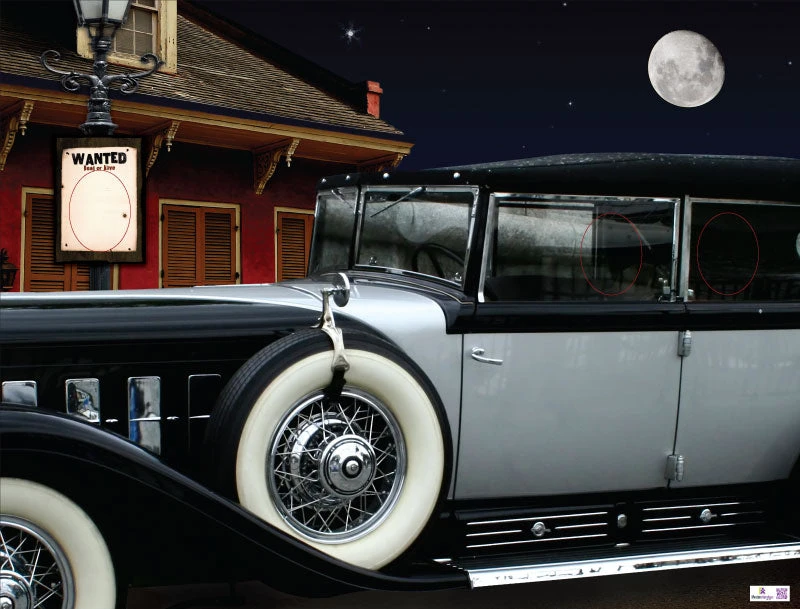 Gangster Theme Car And Wanted Poster Cardboard Cutout 4 Gangster Theme Car And Wanted Poster Cardboard Cutout - Image 2