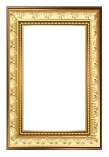Gold Ornate Design Selfie Frame Small - 90cm X 60cm