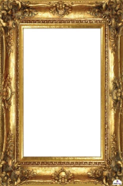 Gold Floral Design 390 Selfie Frame Small - 90cm X 60cm