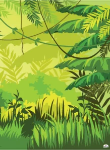 Jungle 270 Backdrop Banner - 2m H X 1.5m W Approx