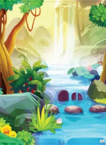 Jungle Stream 331 Backdrop Banner - 2m H X 1.5m W