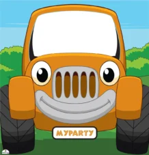 Jungle Jeep 3070 Cardboard Standin -Lifesize Cutouts Shop jungle jeep standin orange 3071 ref head out 1