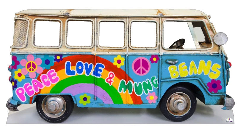 Hippie Kombi Bus Cardboard Cutout 4 Hippie Kombi Bus Cardboard Cutout - Image 2