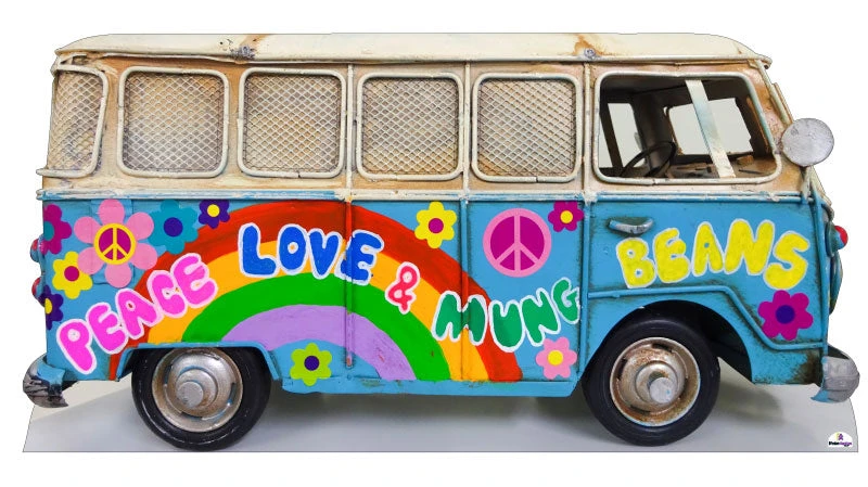 Hippie Kombi Bus Cardboard Cutout 3 Hippie Kombi Bus Cardboard Cutout